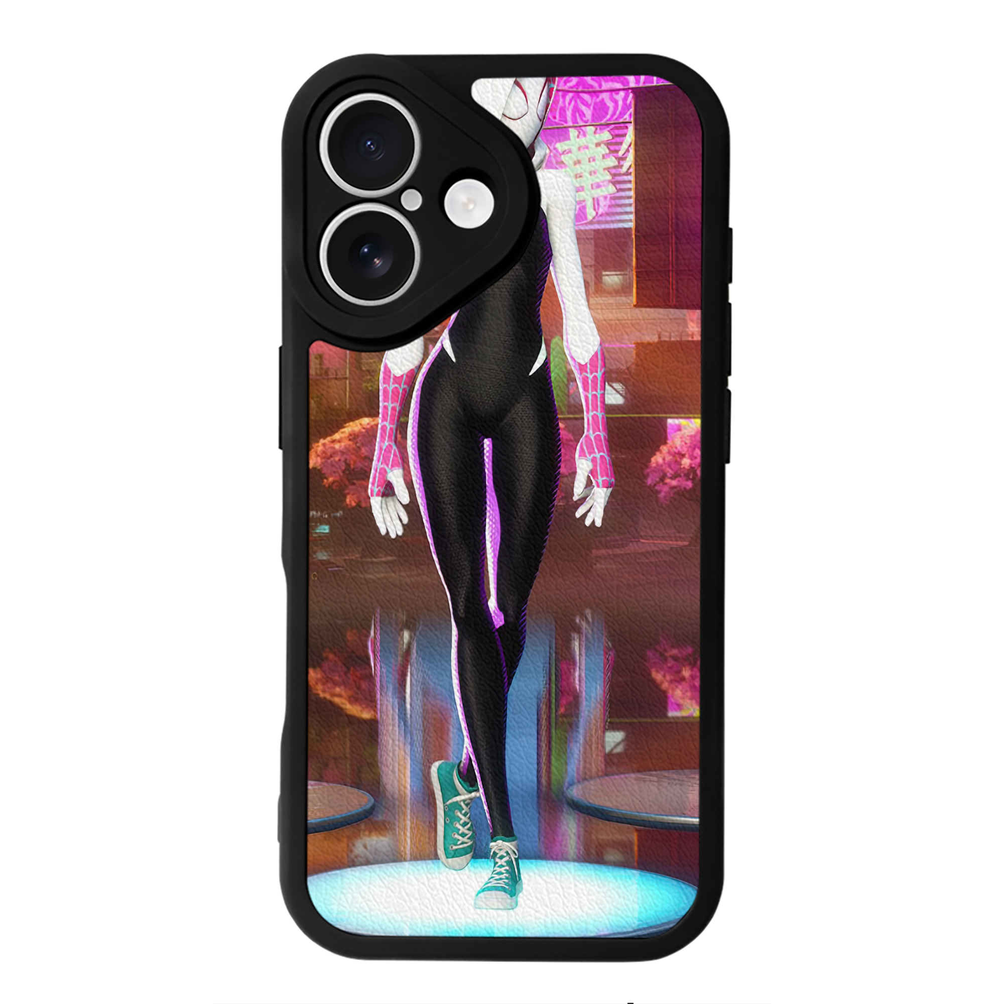 （画像用） Spider Man スパイダーマン 【iPhone 16シリーズ対応】シリコンスマホケース（レザー調） 材質：シリコン